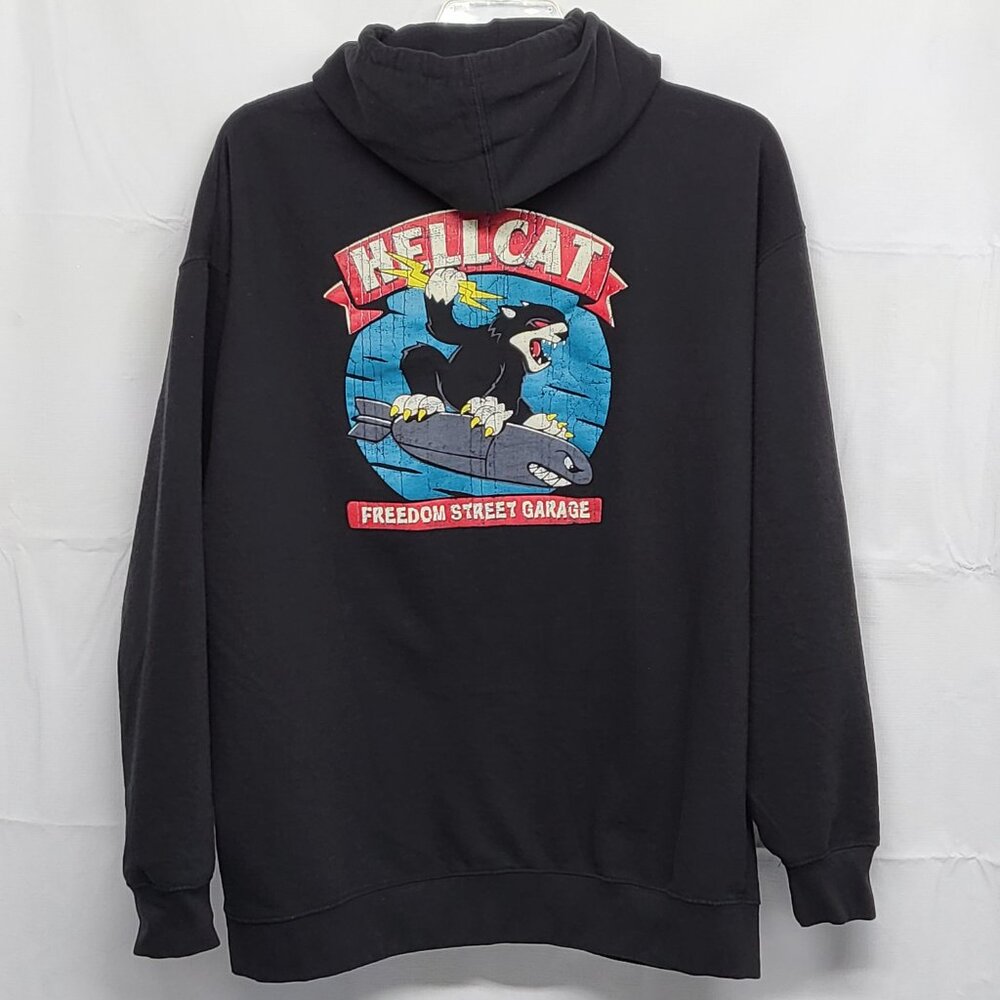 Hellcat Mens Hoodie Sweatshirt 2XL Pullover Graphics FSG Freedom Street Garage